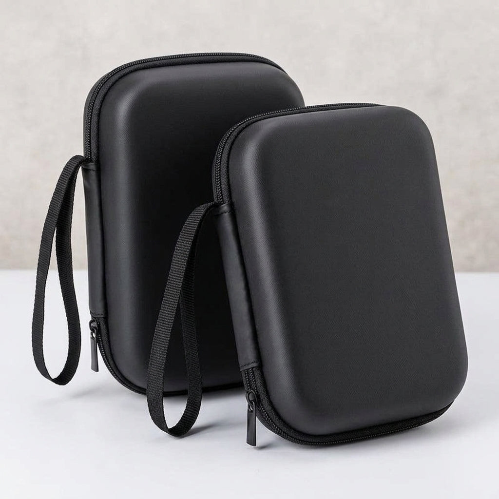 Car air pump leather box, portable air pump storage bag, leather packaging box for automotive emergency tools - Detail Top