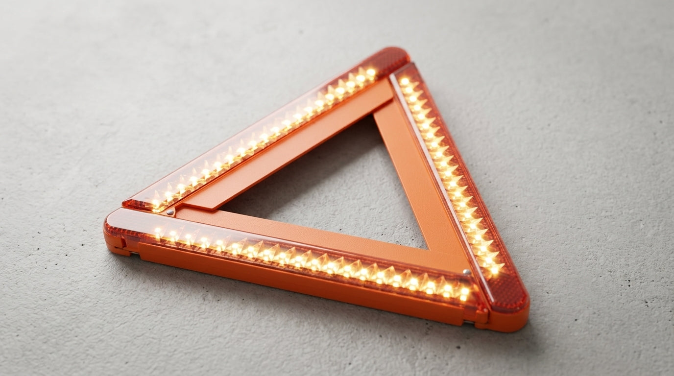 LED lighted tripod automotive safety triangle cross-border dedicated for rear-end collision prevention vehicle-mounted emergency bracket - Detail Top