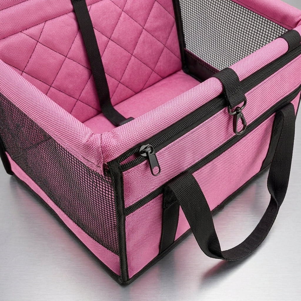 Cross-border bestseller breathable mesh pet car mat hanging bag, pet car carrier waterproof car dirt mat, dog anti-collapse - Detail Top