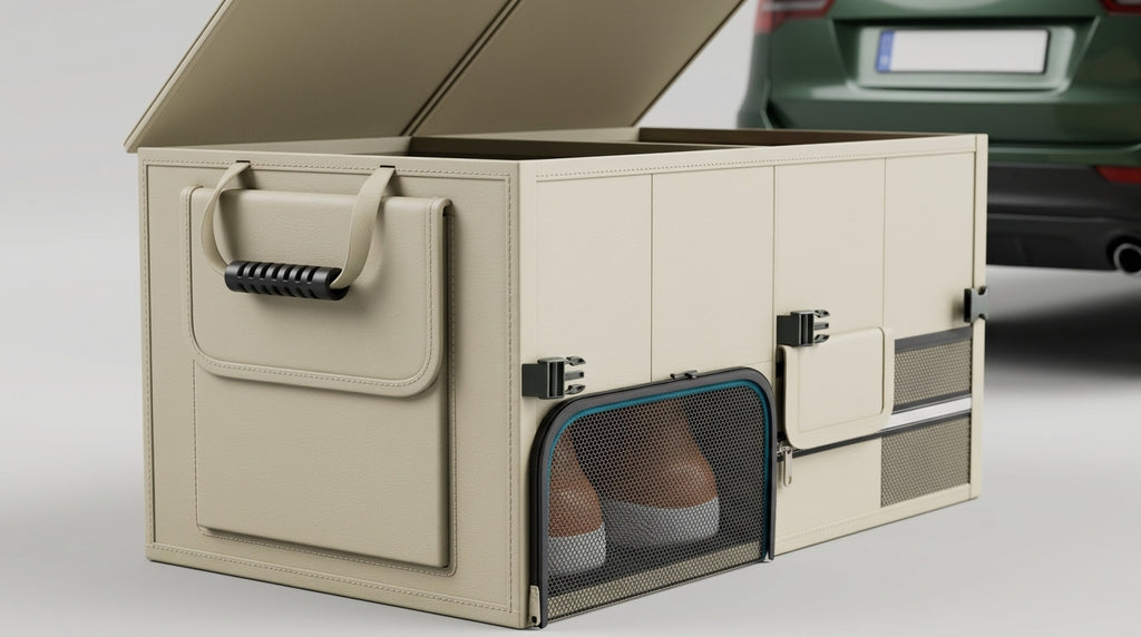 Car storage boxes can be folded and stored, practical multifunctional trunk storage boxes for cars, wholesale - Detail Top