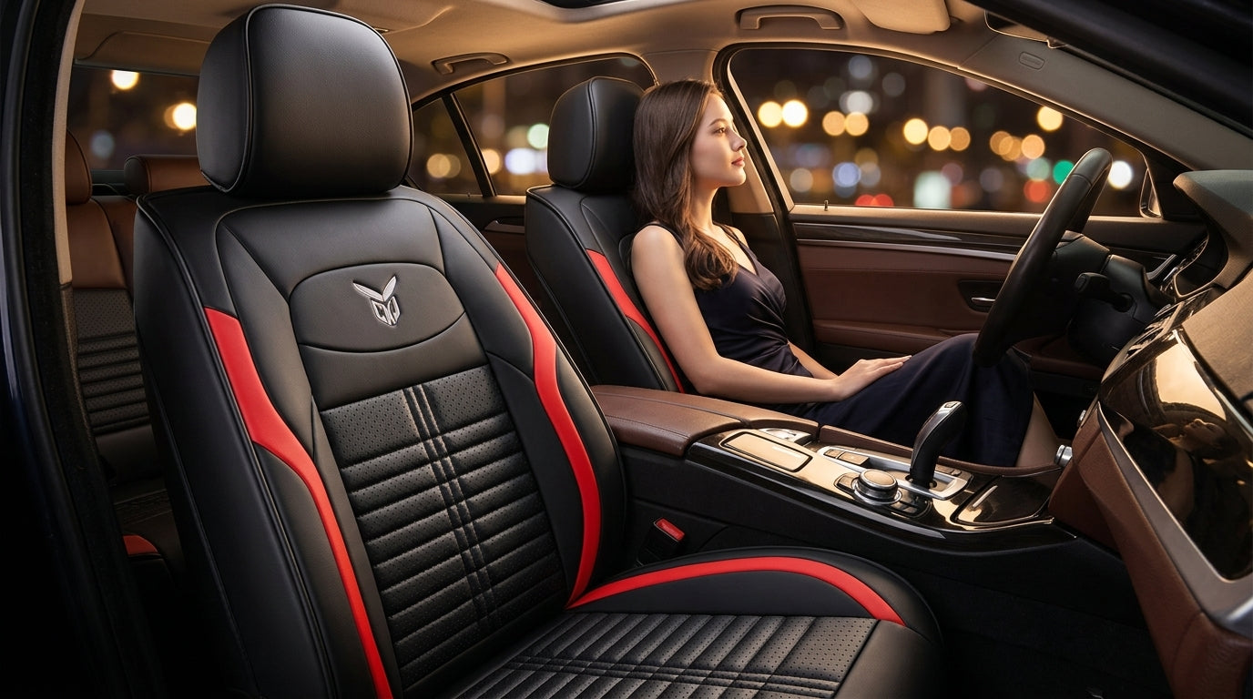Cross-border car seat cushions with a light luxury, premium feel, all-around car seat cushions, all-season universal, simple, breathable, stain-resistant, and stain-resistant - Lifestyle Night