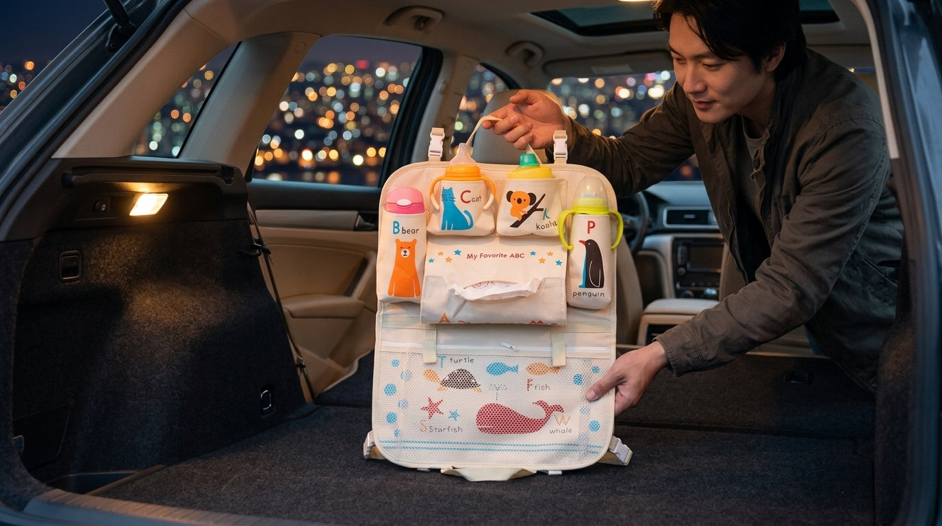 New car seat back bag, Japanese cartoon cute multifunctional storage bag, baby supplies, car storage hanging bag - Lifestyle Night