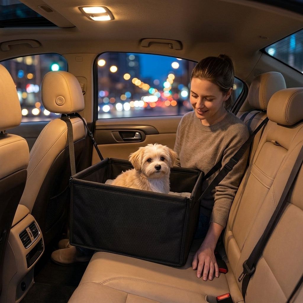 Cross-border best-selling car pet cushion: Oxford fabric for the car, rear seat waterproof and dirt-resistant, portable and foldable - Lifestyle Night