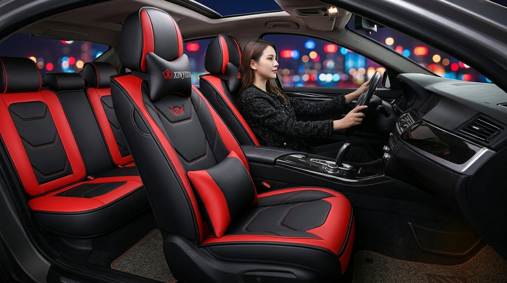 New car cushion leather all-wrap wear-resistant leather car seat cover is suitable for small car SUV car seat cover in all seasons - Lifestyle Night