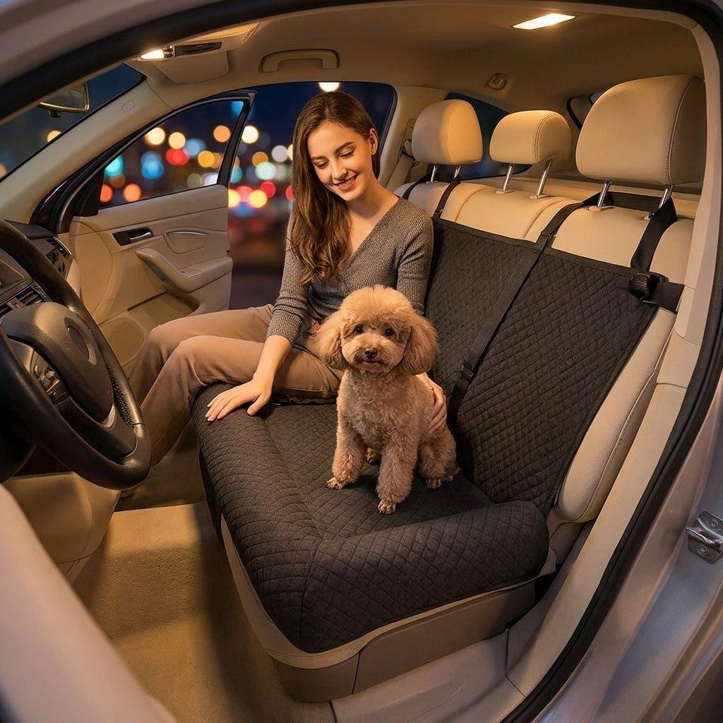 Car kennel puppy car artifact dog car kennel pet car mat front and rear dog out safety seats - Lifestyle Night