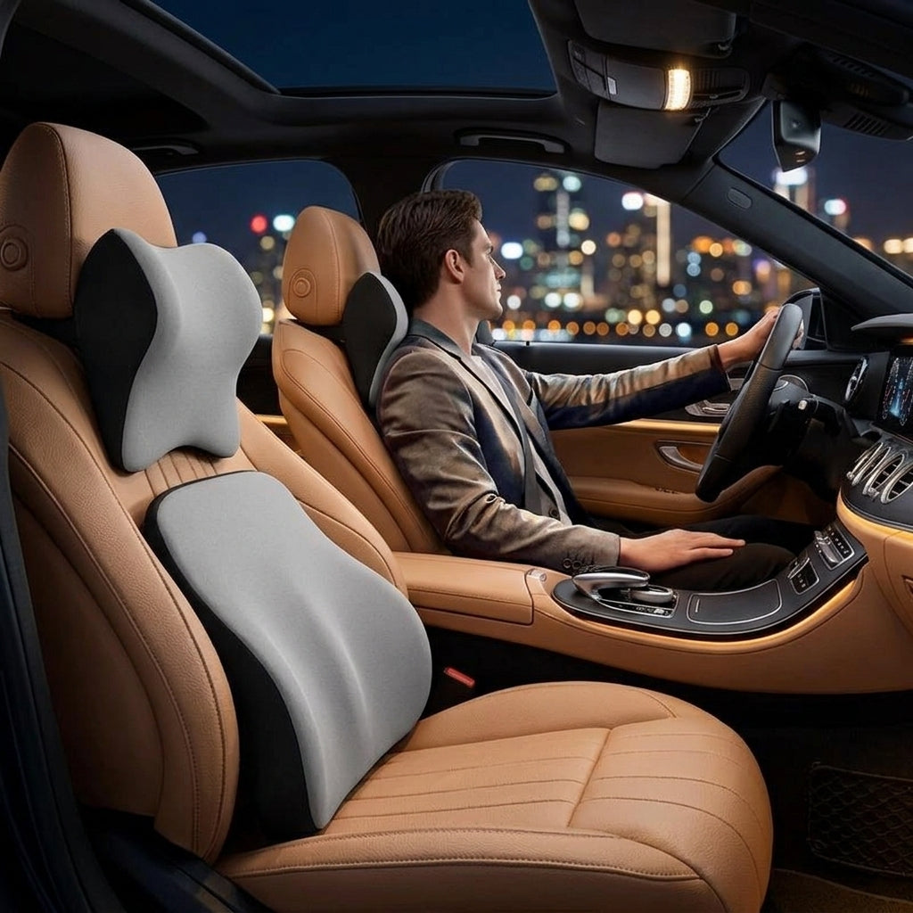 Car headrest, lumbar support, high-quality neck pillow, special pillow in the car, lumbar support, seat backrest, car supplies - Lifestyle Night