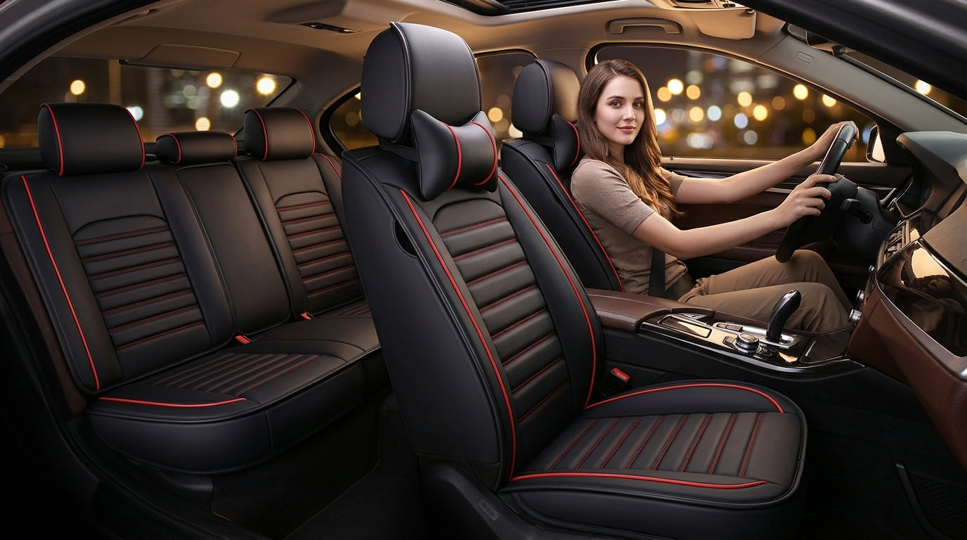 Full envelope car seat cover, summer ice silk seat cover, full leather, new four-season universal seat cushion, special seat cushion for small cars - Lifestyle Night