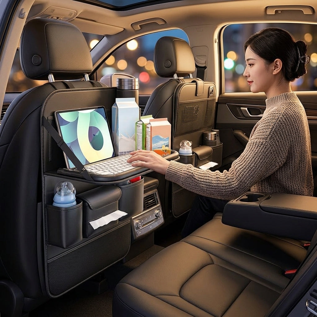 Car seats, back storage, hanging bags, car rear small tables, rear seat shelves, car storage artifacts - Lifestyle Night