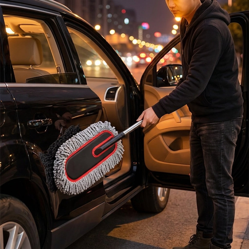 Zhongheng car wash mop car dust duster brush sweeps dust with car wash mop and snow removal tools to wipe cars - Lifestyle Night