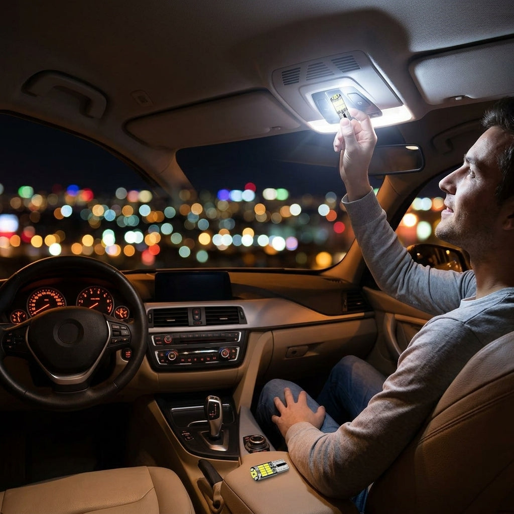 Car LED High Brightness Reading Light W5W T10 4014 26smd License Plate Light Cross-border exclusive license plate display light - Lifestyle Night
