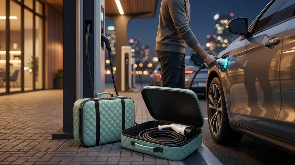 Car charging cable storage bag, new energy charging gun storage bag, car trunk handbag, custom logo - Lifestyle Night