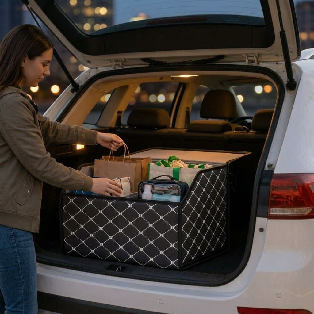 Car trunk folding storage box, multifunctional car storage box, in-car miscellaneous storage box, wholesale supplies - Lifestyle Night
