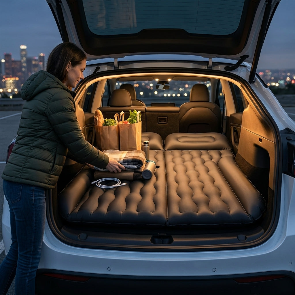 SUV inflatable mattress, car trunk air mattress, in-car sleeping essential, suitable for car camping, Tesla - Lifestyle Night