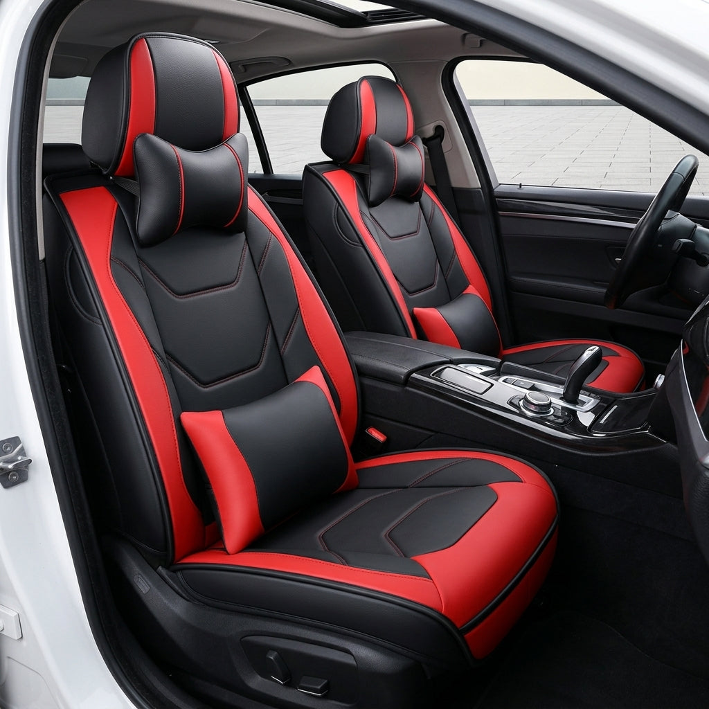New car cushion leather all-wrap wear-resistant leather car seat cover is suitable for small car SUV car seat cover in all seasons - Interior Placement