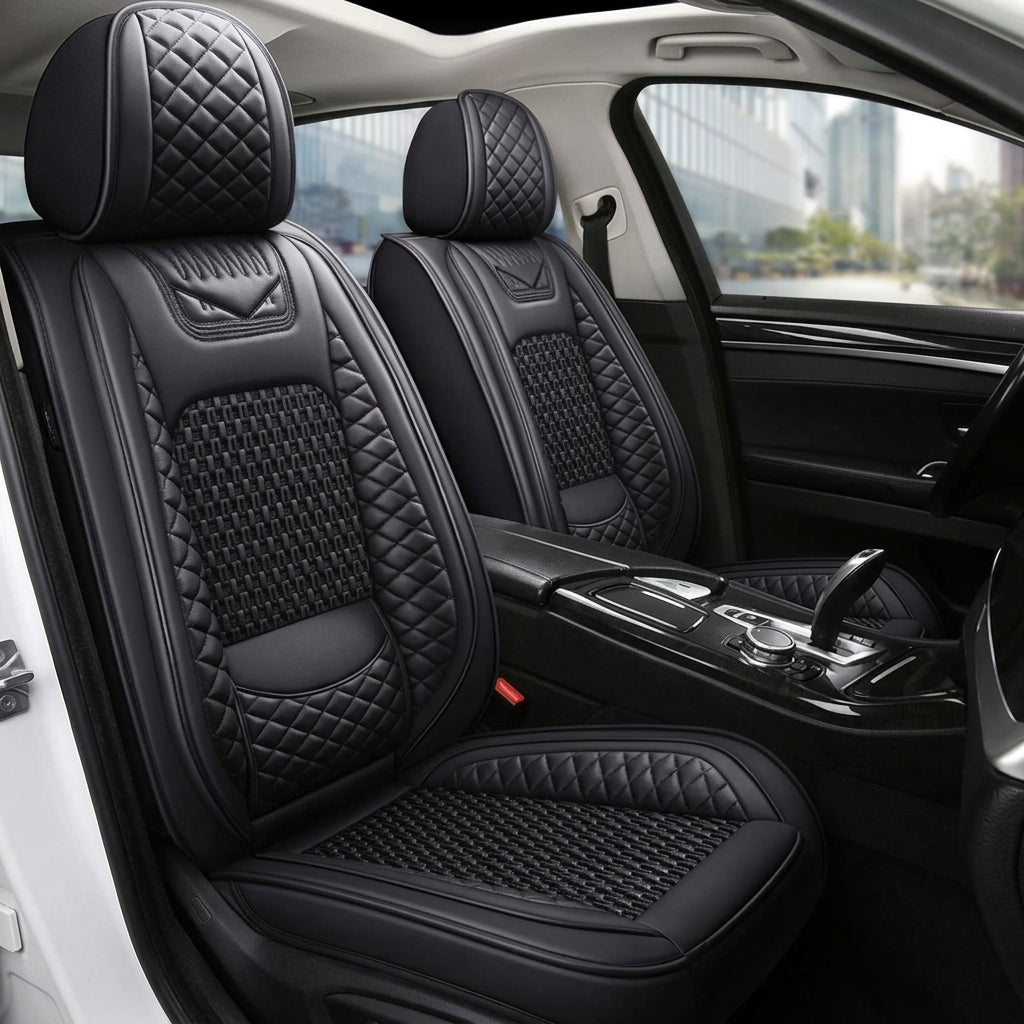 Cross-border foreign trade all-season dedicated seat cover full-coverage car seat cover leather seat cover summer ice silk seat cushion - Interior Placement