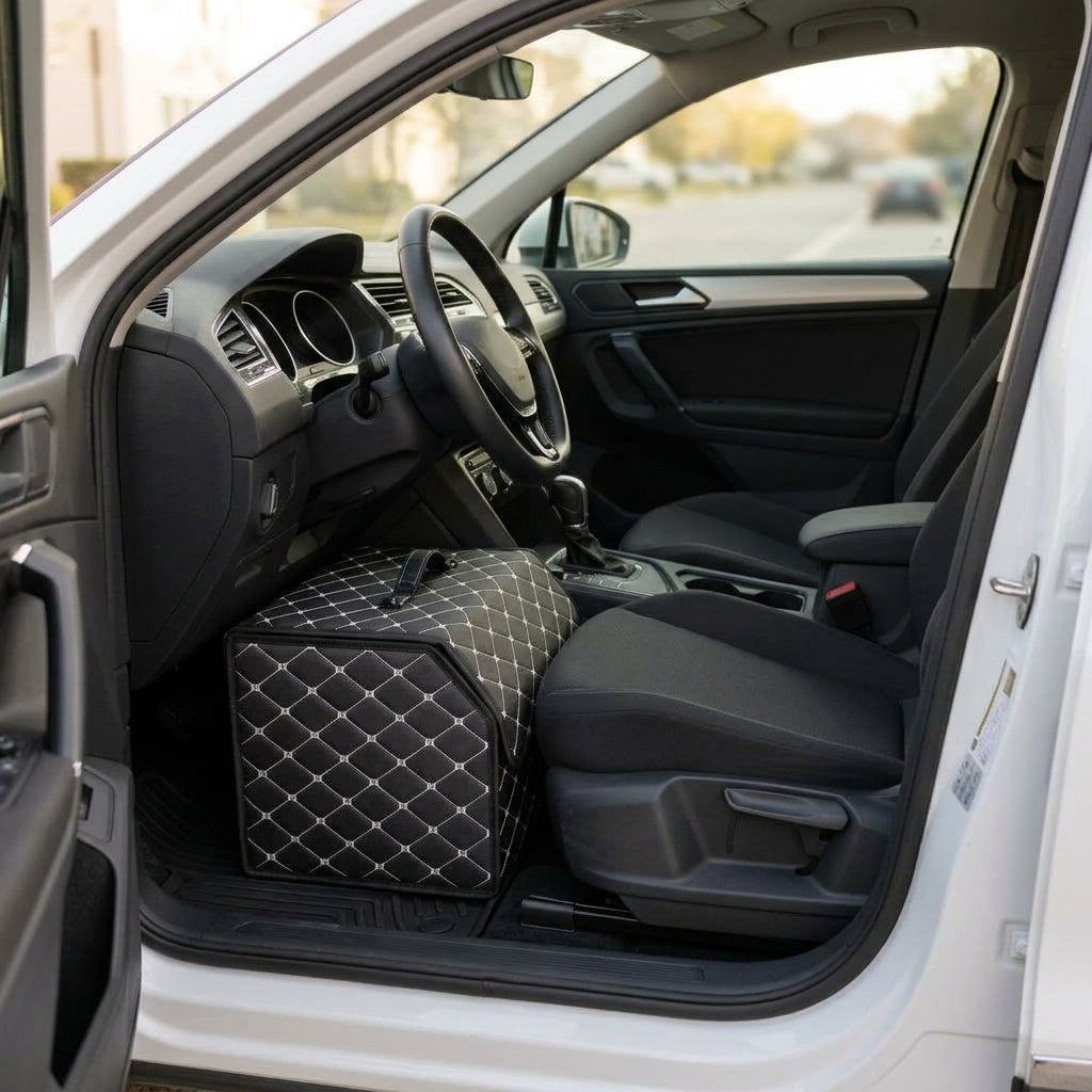 Car trunk folding storage box, multifunctional car storage box, in-car miscellaneous storage box, wholesale supplies - Interior Placement