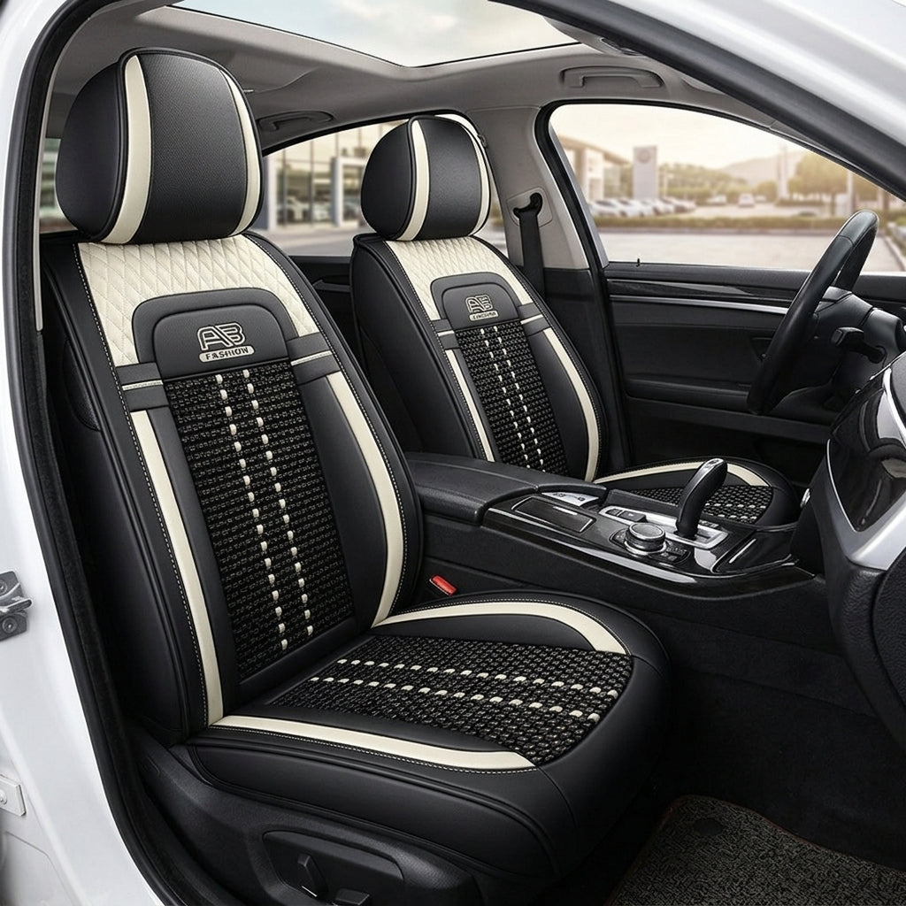Car seat cushion new all-enclosed special seat cover four seasons universal leather seat cover summer ice silk cartoon seat cushion cover - Interior Placement