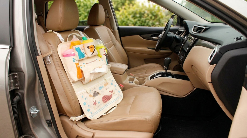 New car seat back bag, Japanese cartoon cute multifunctional storage bag, baby supplies, car storage hanging bag - Interior Placement