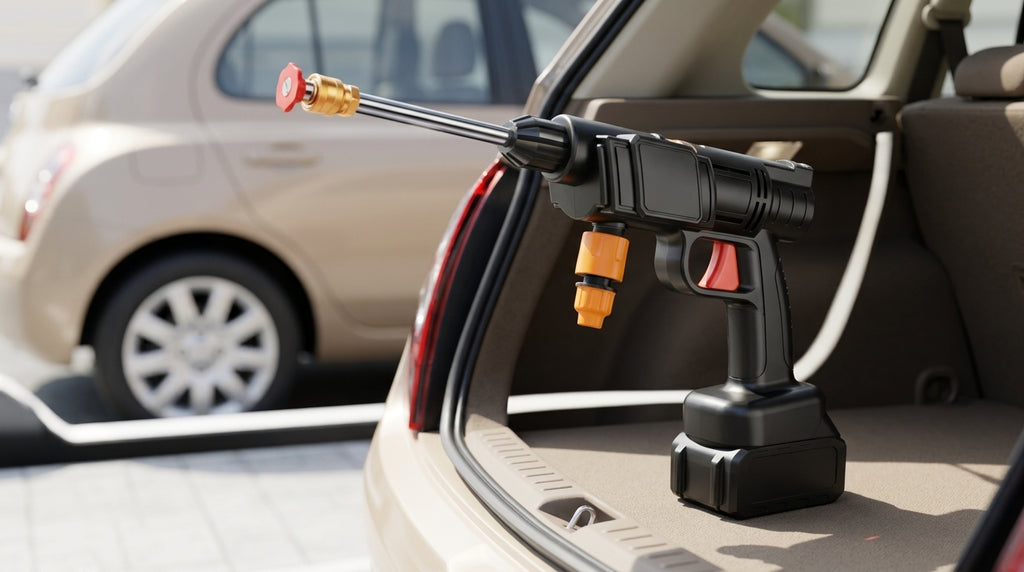 Household wireless lithium battery water gun car wash high-pressure water gun rechargeable car wash artifact car wash machine set of foreign trade order - Packed In Boot