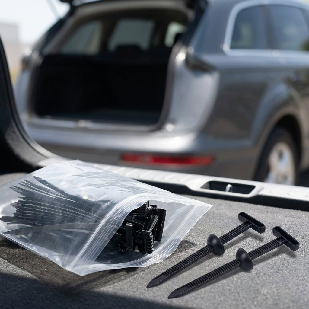 New automotive nylon high-strength anti-aging plastic fastener, black wire tightener, piercing stud, tie, belt buckle - Packed In Boot