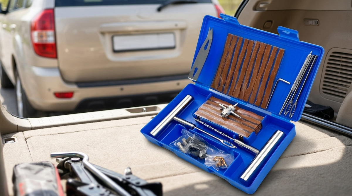 Tire Repair Tool Set - 58pc, 46pc, 7pc Options - Packed In Boot