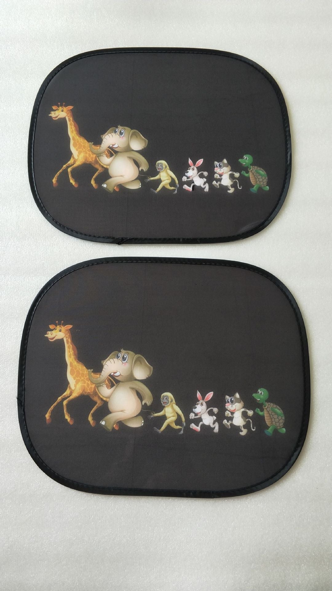 Car interior sun shield, side window heat insulation, sun protection static static sticker, sun shield, cartoon window film with logo printing