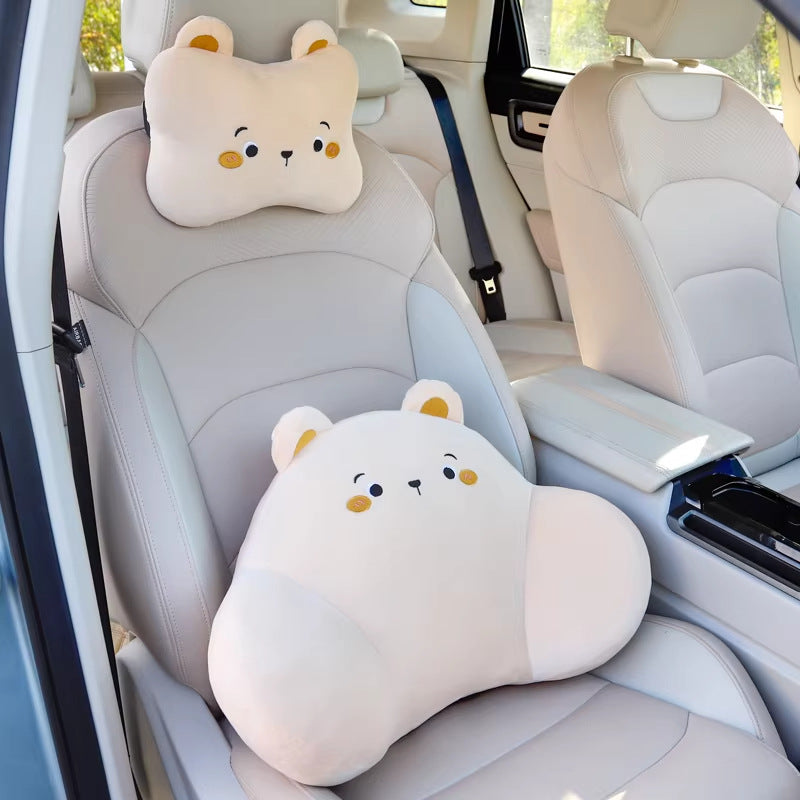 Car lumbar support, driver's seat backrest cushion, car headrest, lumbar support pad, internet-famous women's driving lumbar support tool