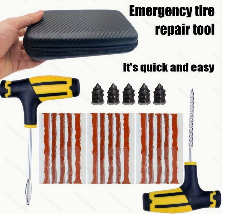 Tire Repair Kit - 61-Piece Emergency Tool Set