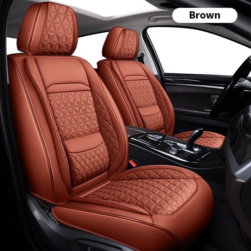 2025 new all-leather fixed lumbar wing Nappa leather car cushion all-season universal full-enveloping seat cover