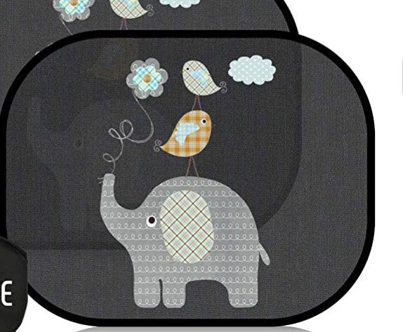 Car interior sun shield, side window heat insulation, sun protection static static sticker, sun shield, cartoon window film with logo printing