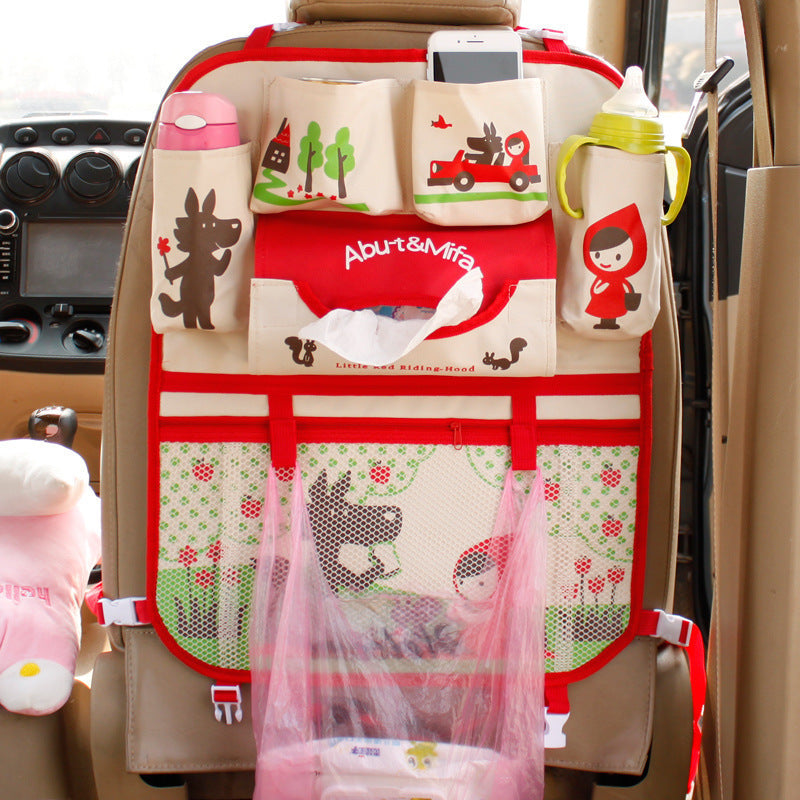 New car seat back bag, Japanese cartoon cute multifunctional storage bag, baby supplies, car storage hanging bag