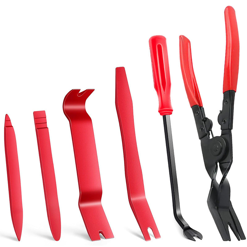 5 pieces, 6 pieces, 7-piece set, car panel car door audio system decoration modification tool, clip screwdriver, pliers, disassembly 3 pieces