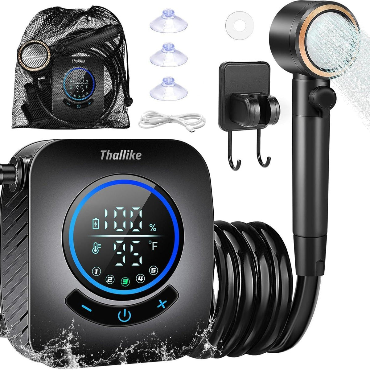 Portable Electric Shower Pump with Battery