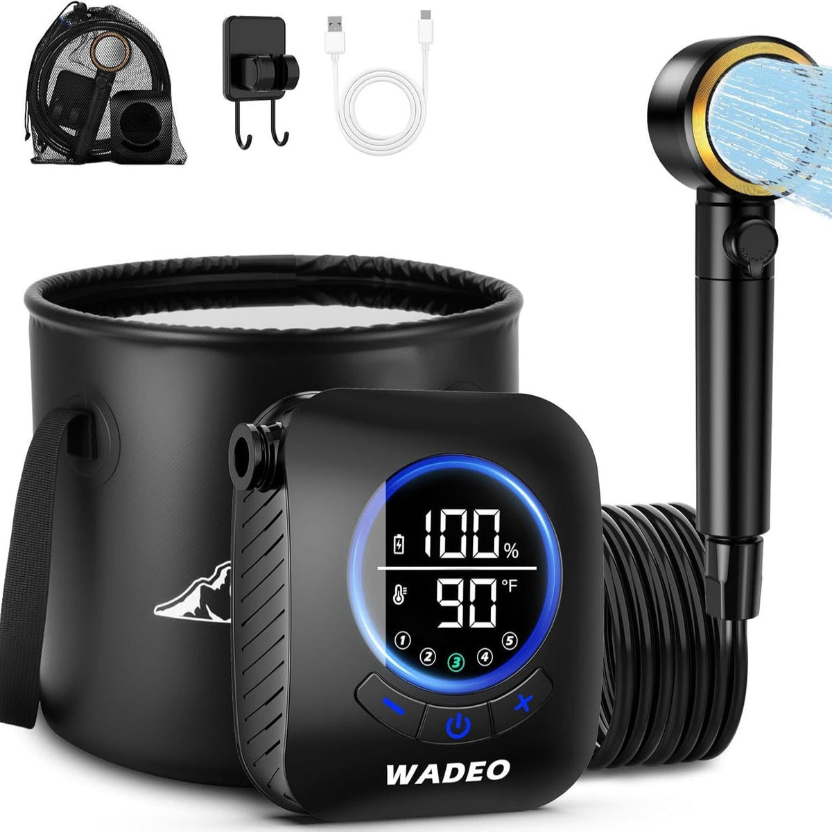 Portable Electric Shower Pump with Battery