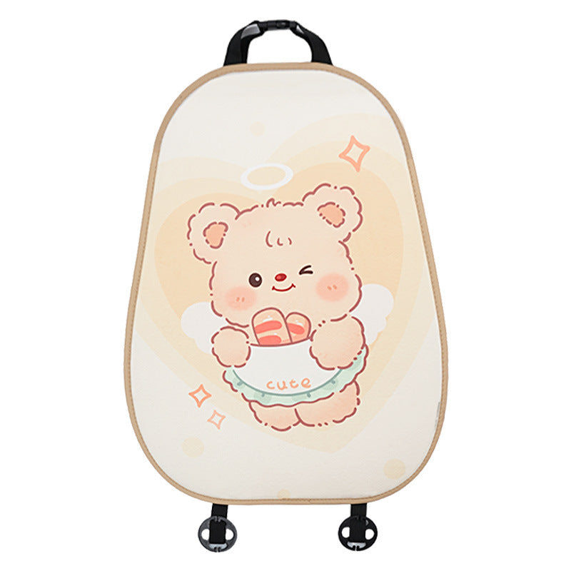 Car headrest, plush bow little bear pillow, comfortable neck pillow cushion, cute cartoon car interior lumbar support