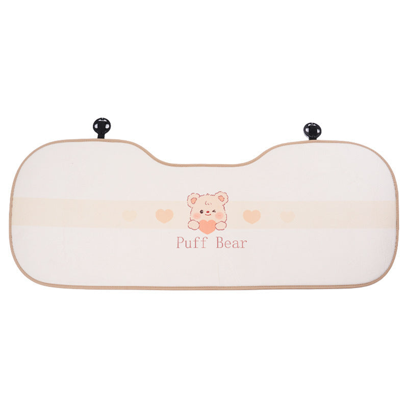 Car headrest, plush bow little bear pillow, comfortable neck pillow cushion, cute cartoon car interior lumbar support