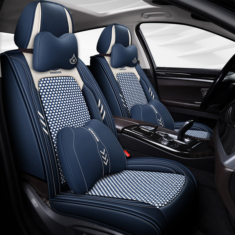 2024 car seat cushions, all-season universal, full coverage five-seater car seat cushions, summer breathable ice silk seat covers wholesale