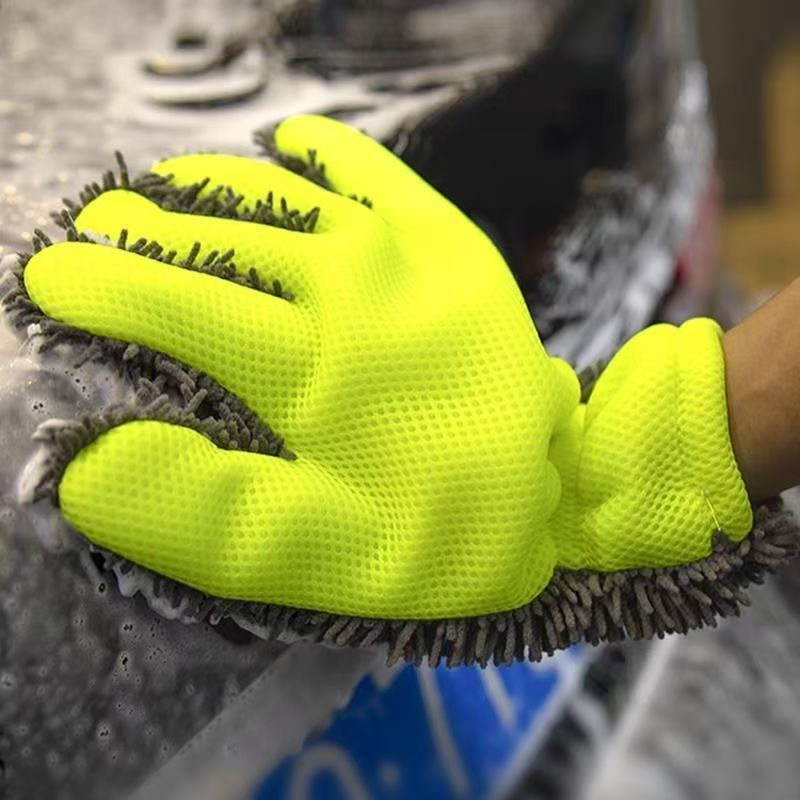 Car wash gloves, plush waterproof car towels, specialized car brushes, cleaning cloths, chenille wheel cleaning towels, wholesale