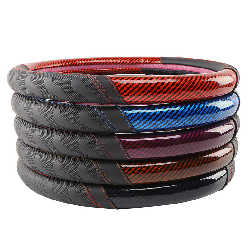 [Carbon Fiber] Car Steering Wheel Handle Sleeve, All-Season Universal, Non-slip, Wear-Resistant, Breathable New Model Dropshipping