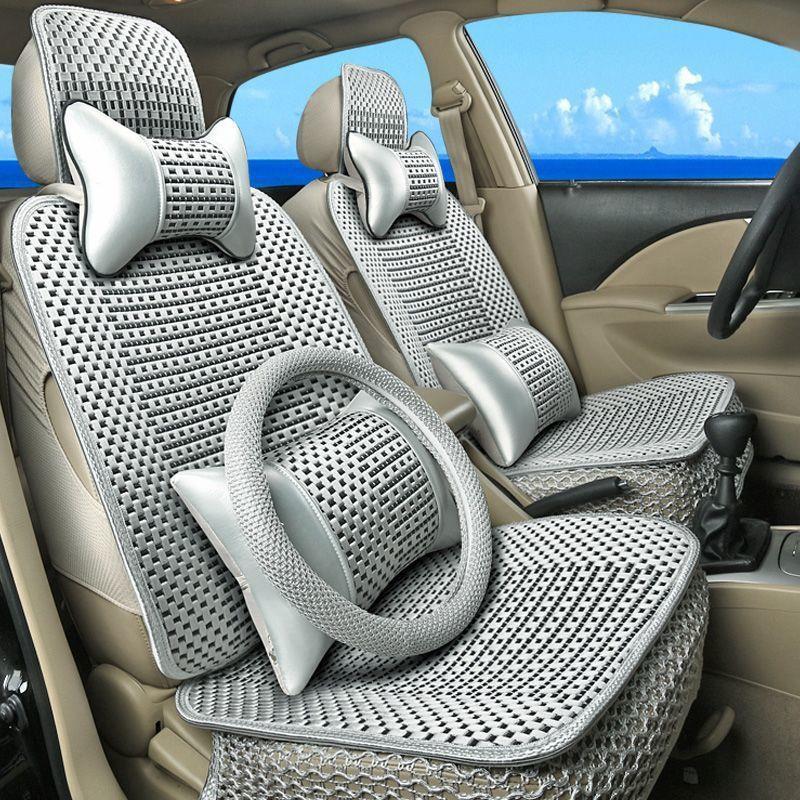 Summer Ice Silk car seat cushion, all-season universal breathable, summer-specific all-encompassing car seat cover, single-seat, five-seater, cross-border design