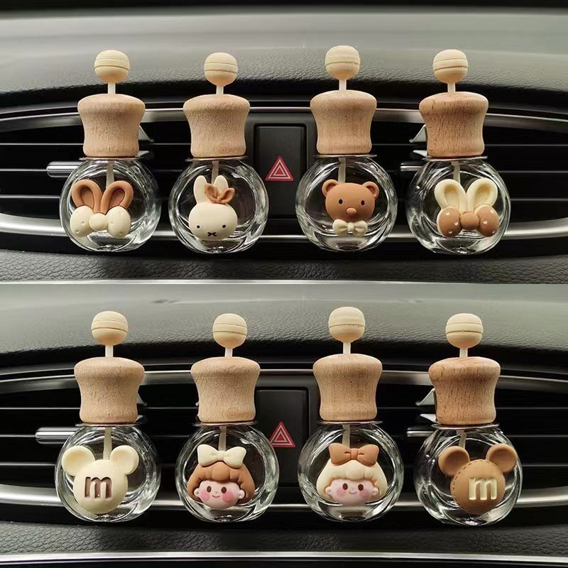 High-end car essential oil diffuser, car long-lasting light fragrance, car plant aromatherapy, air conditioning air outlet, empty bottle of perfume