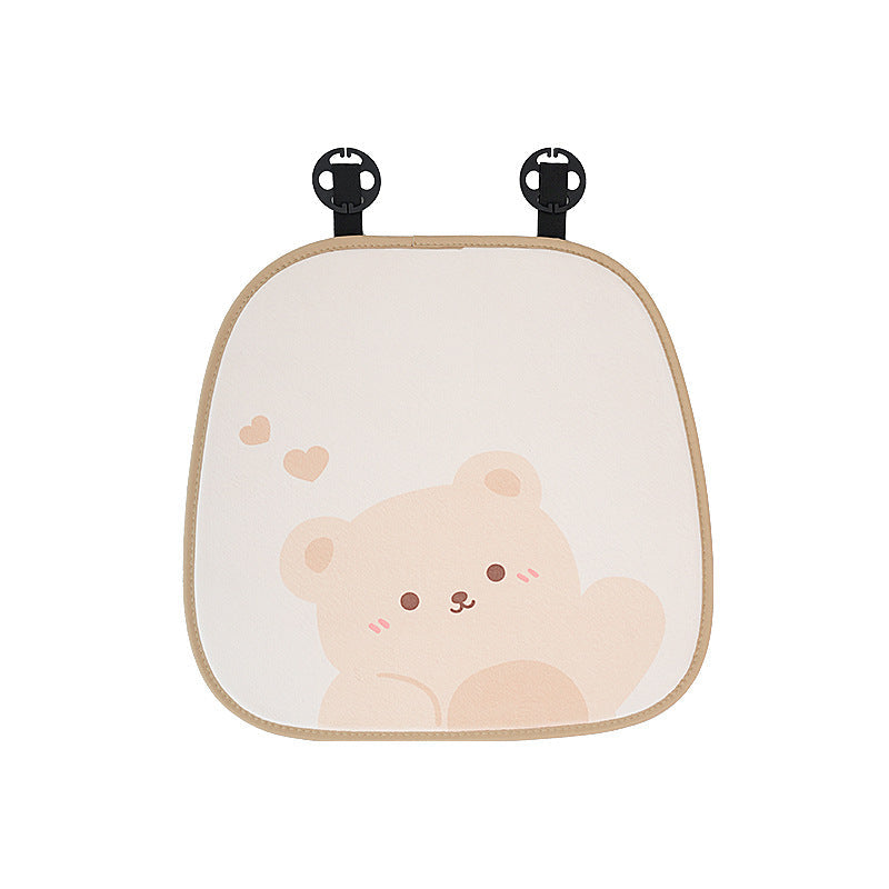 Car headrest, plush bow little bear pillow, comfortable neck pillow cushion, cute cartoon car interior lumbar support