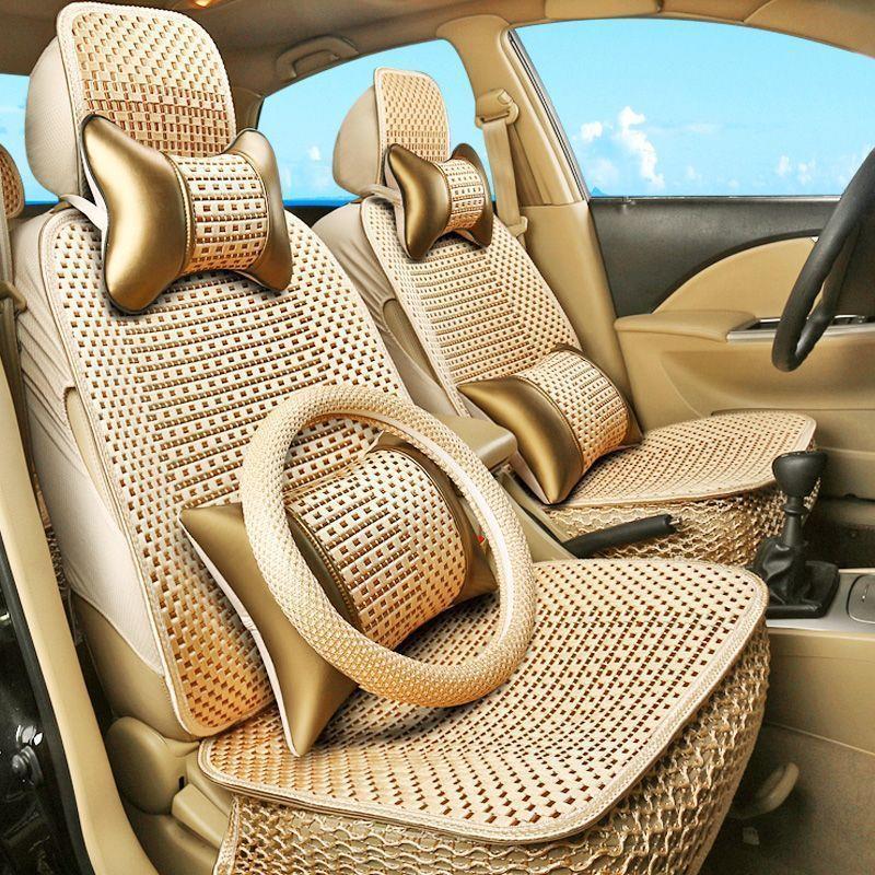 Summer Ice Silk car seat cushion, all-season universal breathable, summer-specific all-encompassing car seat cover, single-seat, five-seater, cross-border design