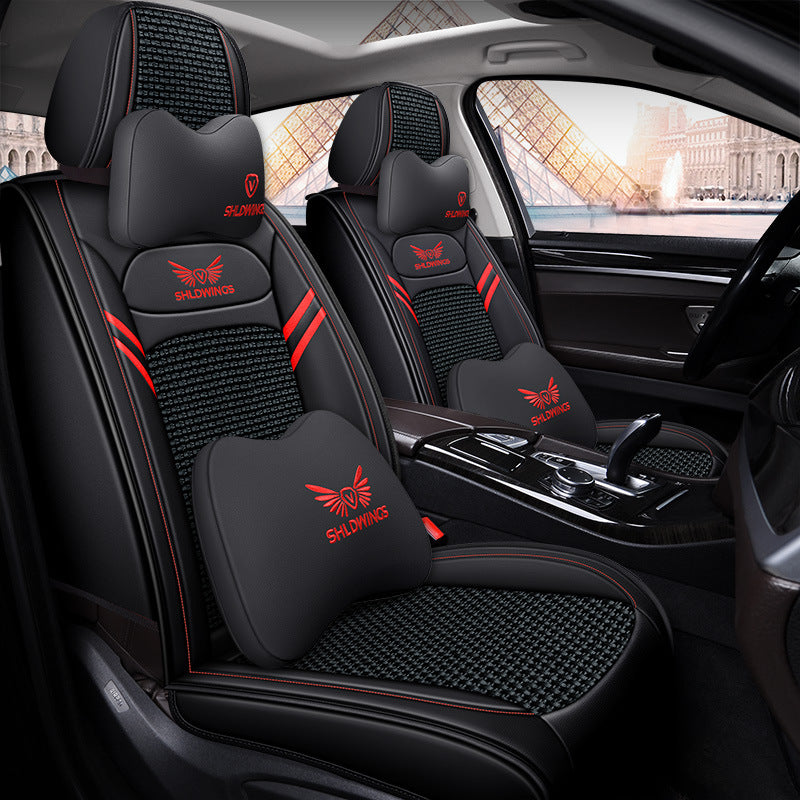 Full-coverage car seat covers for Napa leather car seat cushions, five-seat universal Ice Silk car seat cushions, all-season universal model wholesale