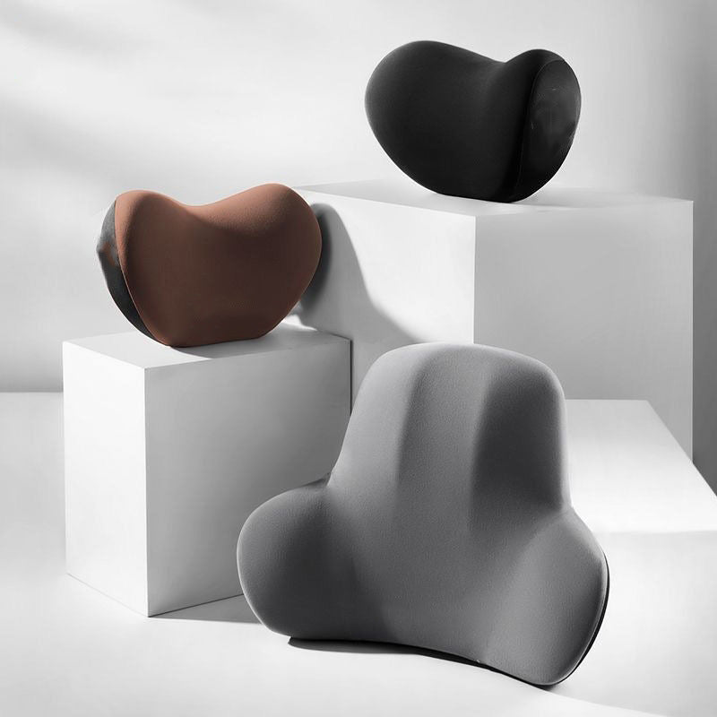 Car neck headrest lumbar rest removable and washable breathable driver's seat waist rest memory foam car artifact headrest in the car