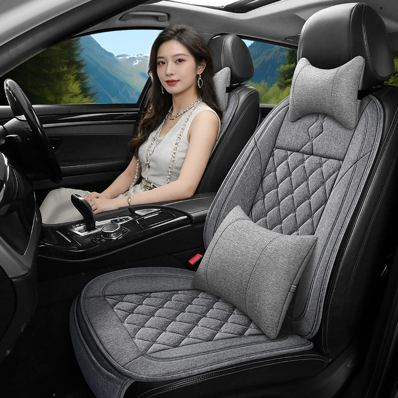 Cross-border bestselling car seat cushions, dirt-resistant, wear-resistant leather car seat cushions, all-season breathable full-coverage universal car seat cushions