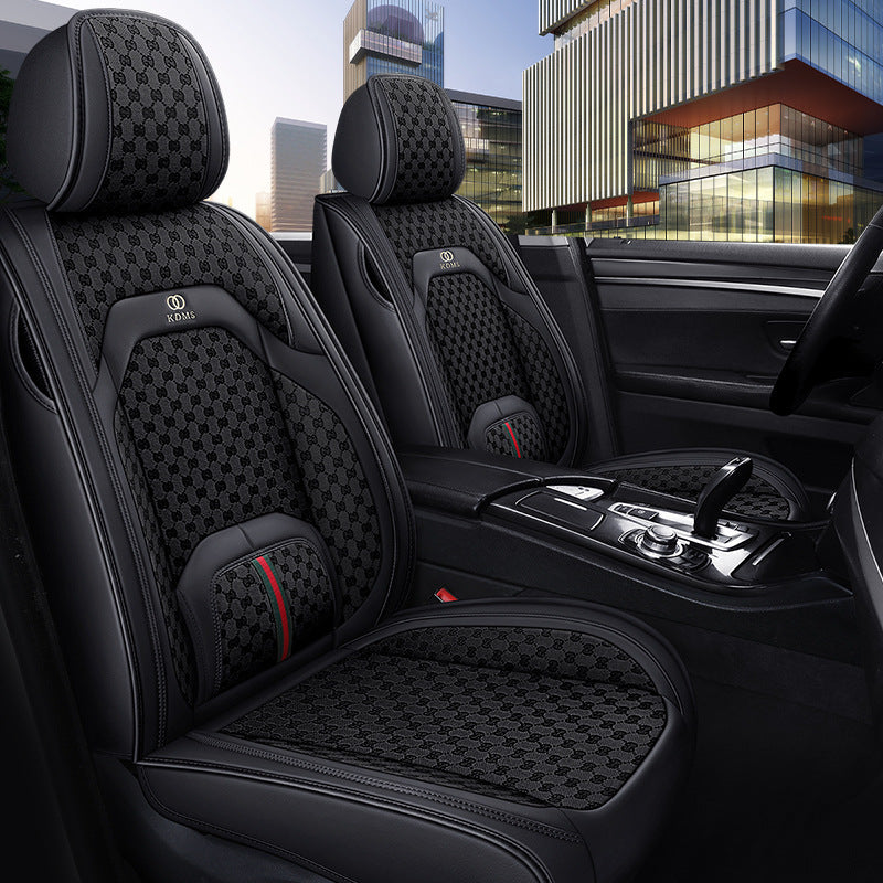 Car seat cushions are fully covered, all-season universal, five-seat small car seat cushions, reinforced waist belts, memory foam, and wholesale car seat cushions