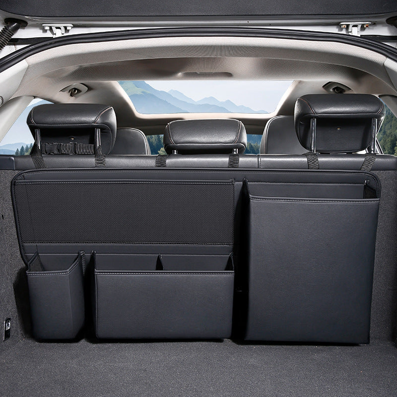Multifunctional trunk storage bag, large-capacity storage car storage bag, zoned design for easy access and portable storage box