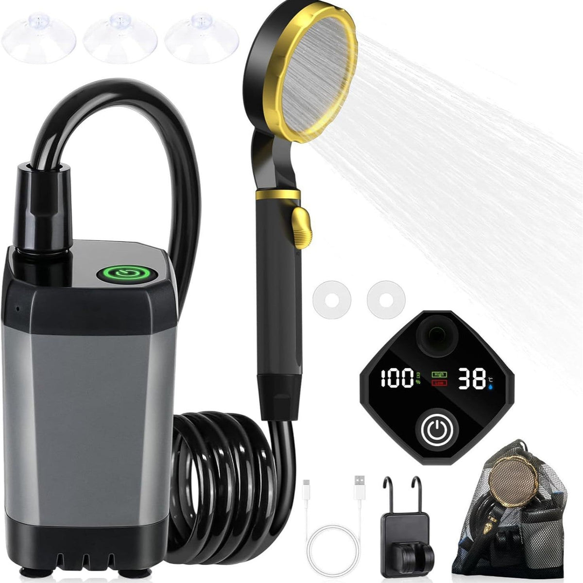 Portable Electric Shower Pump with Battery