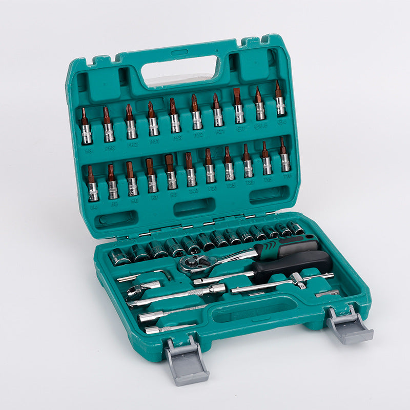 Natural S2 Bit Head 72-Tooth Ratchet Wrench Auto Repair Mechanical Repair Household Repair Sleeve Tool Set Hardware Toolbox